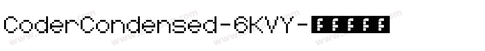CoderCondensed-6KVY字体转换