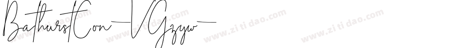 BathurstCon-VGzyw字体转换