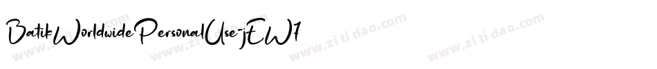 BatikWorldwidePersonalUse-jEW7R字体转换
