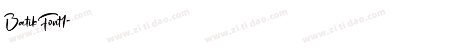 BatikFont1字体转换