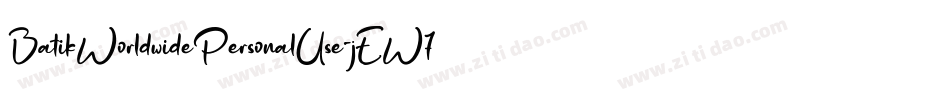 BatikWorldwidePersonalUse-jEW7R字体转换