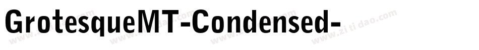 GrotesqueMT-Condensed字体转换