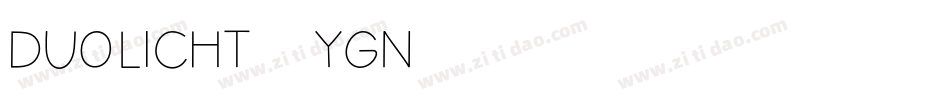 DuoLicht-9Ygn字体转换