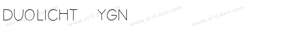 DuoLicht-9Ygn字体转换
