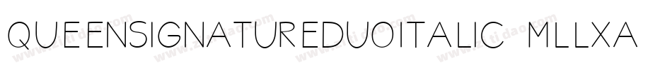 QueenSignatureDuoItalic-mLlxa字体转换