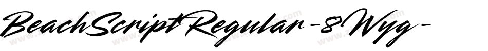 BeachScriptRegular-8Wyg字体转换
