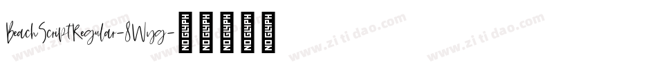BeachScriptRegular-8Wyg字体转换