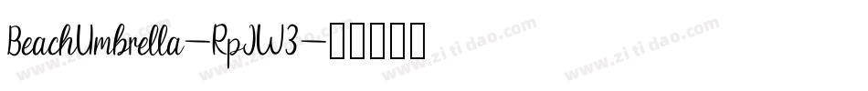 BeachUmbrella-RpJW3字体转换