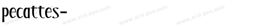 pecattes字体转换