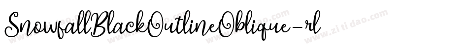SnowfallBlackOutlineOblique-rlrK字体转换