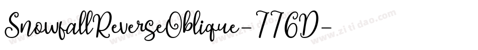 SnowfallReverseOblique-776D字体转换