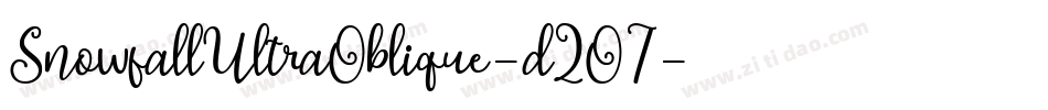 SnowfallUltraOblique-d2O7字体转换