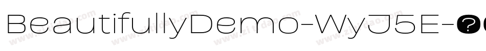 BeautifullyDemo-WyJ5E字体转换