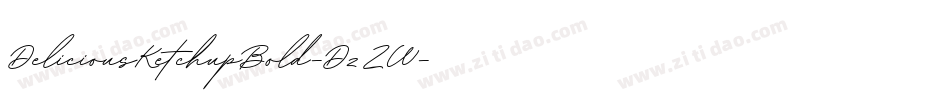 DeliciousKetchupBold-DzZW字体转换