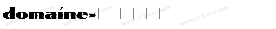 domaine字体转换