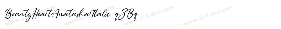 BeautyHeartAnatashaItalic-qZBq0字体转换