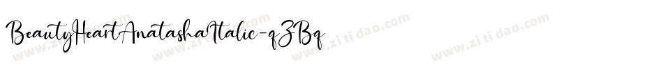 BeautyHeartAnatashaItalic-qZBq0字体转换