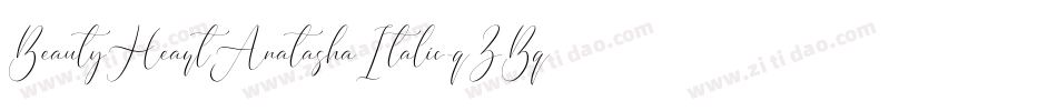 BeautyHeartAnatashaItalic-qZBq0字体转换