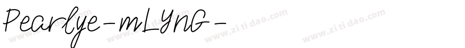 Pearlye-mLYnG字体转换