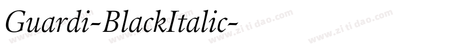 Guardi-BlackItalic字体转换