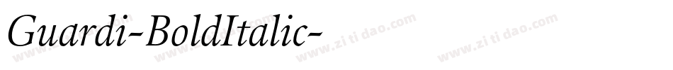 Guardi-BoldItalic字体转换