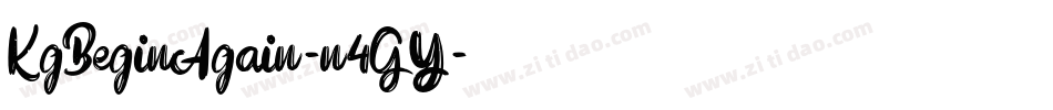 KgBeginAgain-n4GY字体转换