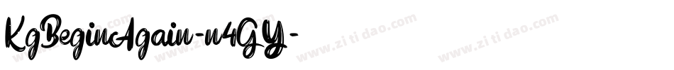 KgBeginAgain-n4GY字体转换