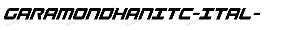GaramondHanITC-Ital字体转换