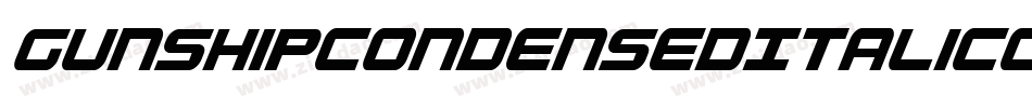 GunshipCondensedItalicCondensedItalic-YZX2字体转换