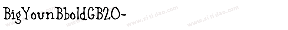 BigYounBboldGB20字体转换