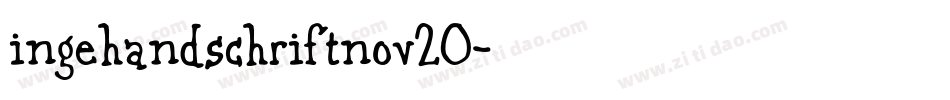 ingehandschriftnov20字体转换