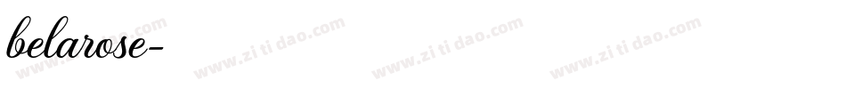 belarose字体转换