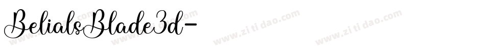 BelialsBlade3d字体转换