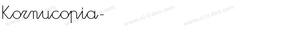 Kornucopia字体转换