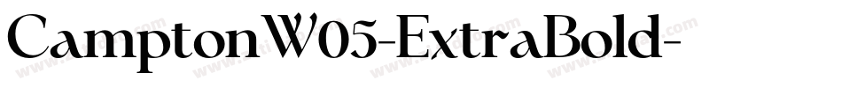 CamptonW05-ExtraBold字体转换