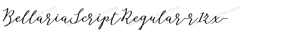 BellariaScriptRegular-r1zx字体转换