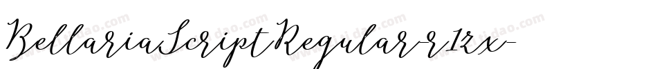 BellariaScriptRegular-r1zx字体转换