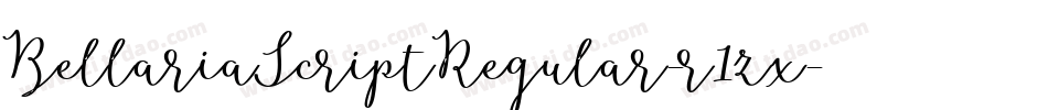 BellariaScriptRegular-r1zx字体转换
