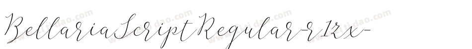 BellariaScriptRegular-r1zx字体转换