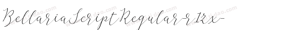 BellariaScriptRegular-r1zx字体转换