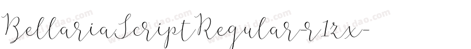 BellariaScriptRegular-r1zx字体转换