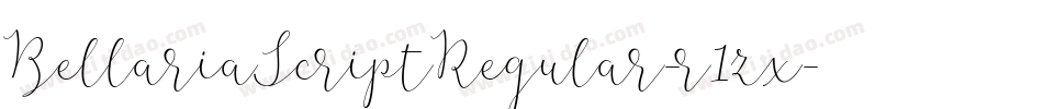 BellariaScriptRegular-r1zx字体转换