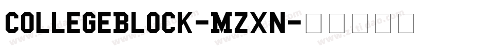 CollegeBlock-Mzxn字体转换
