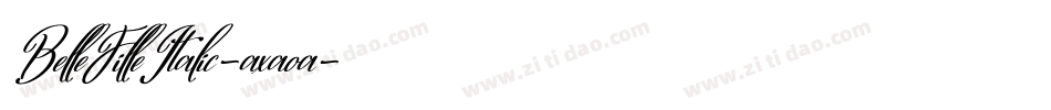 BelleFilleItalic-axaoa字体转换