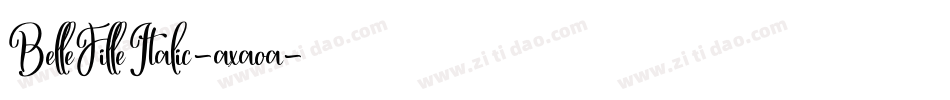 BelleFilleItalic-axaoa字体转换