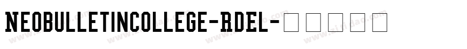 NeobulletinCollege-RdEl字体转换