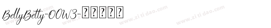 BellyBetty-O0W3字体转换