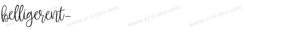 belligerent字体转换