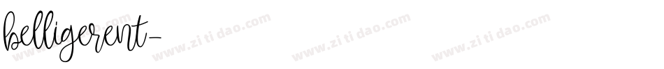 belligerent字体转换