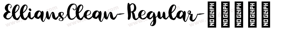 ElliansClean-Regular字体转换